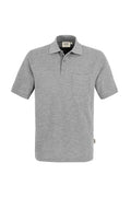 HAKRO Pocket-Poloshirt Top grau meliert