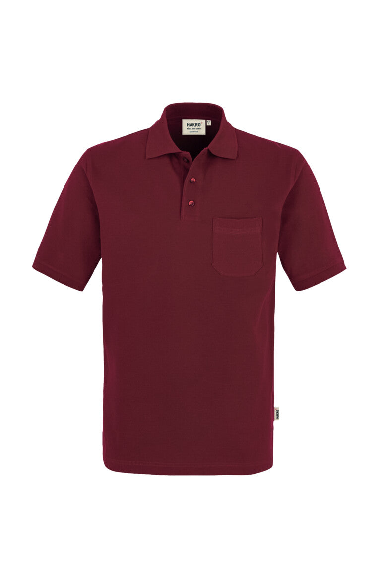 HAKRO Pocket-Poloshirt Top weinrot