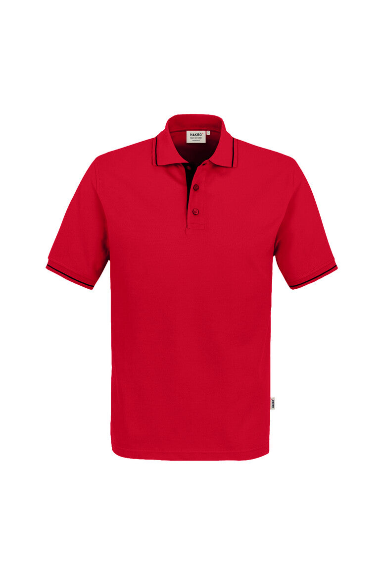 HAKRO Poloshirt Casual rot/schwarz