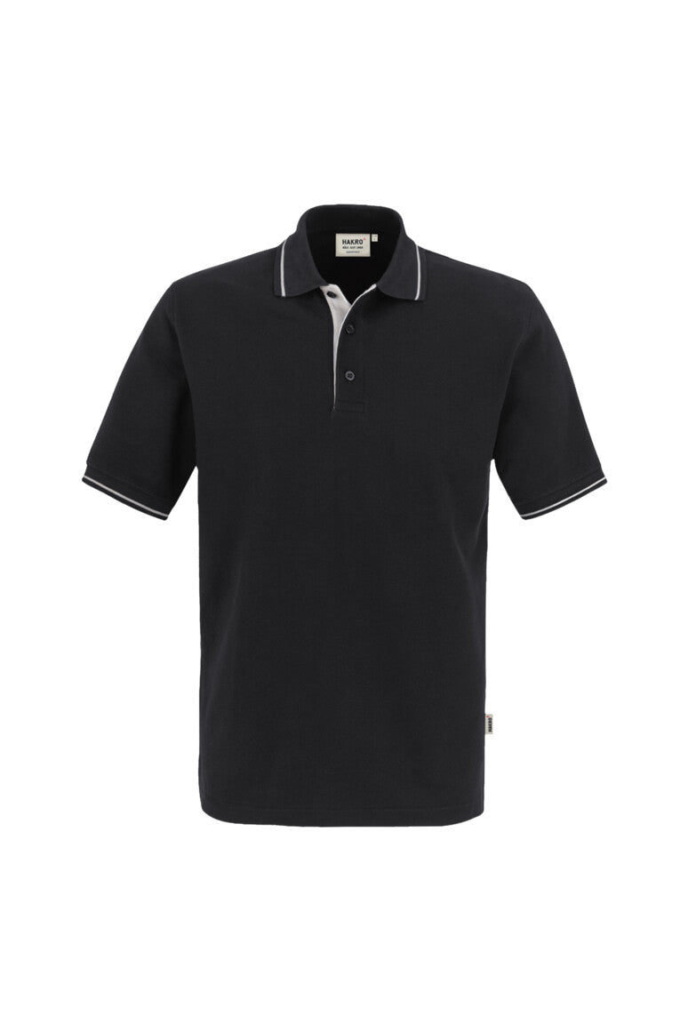 HAKRO Poloshirt Casual schwarz/silber