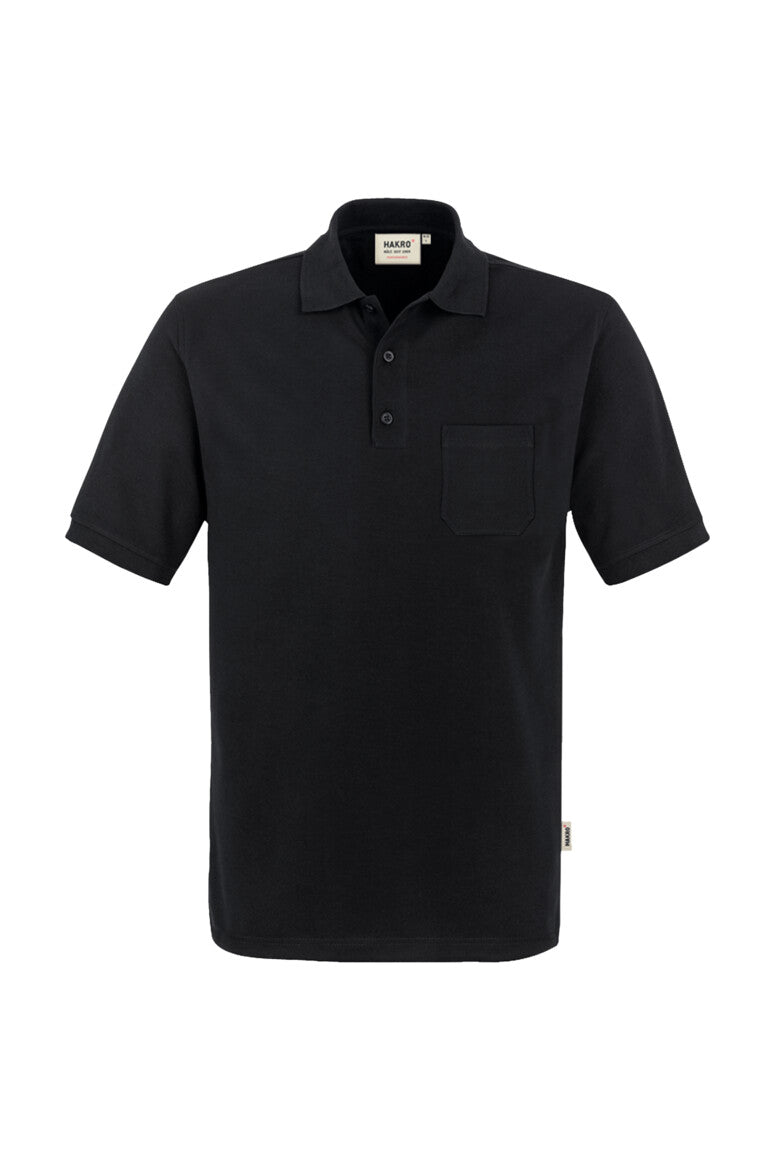 HAKRO Pocket-Poloshirt Mikralinar® schwarz