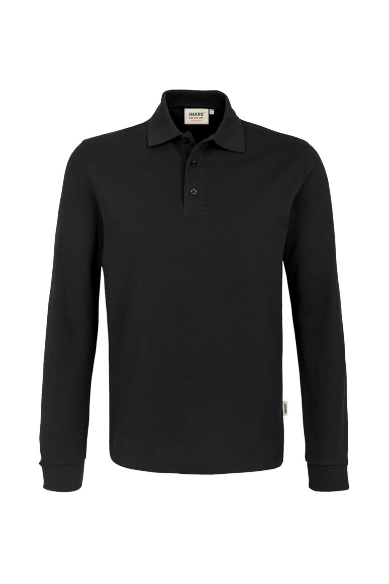 HAKRO Longsleeve-Poloshirt Mikralinar® schwarz