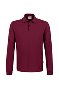 HAKRO Longsleeve-Poloshirt Mikralinar® weinrot