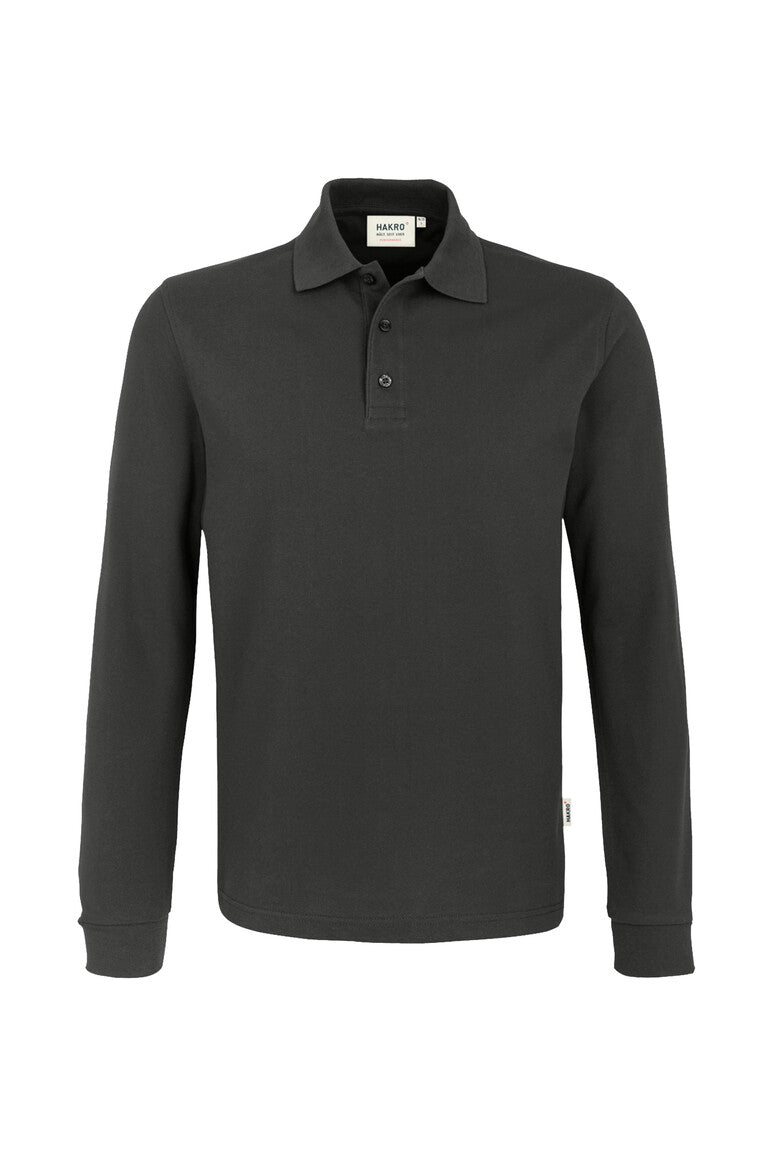 HAKRO Longsleeve-Poloshirt Mikralinar® karbongrau