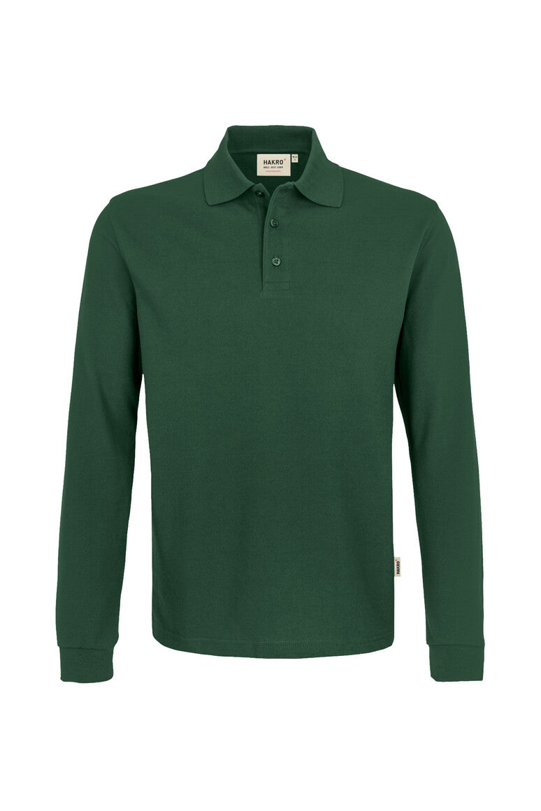 HAKRO Longsleeve-Poloshirt Mikralinar® tanne