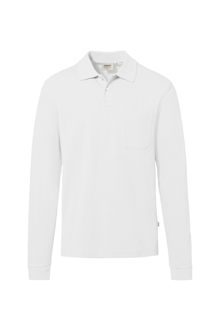 Pocket Longsleeve-Polo Mikralinar ECO weiß