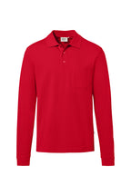 Pocket Longsleeve-Polo Mikralinar ECO rot