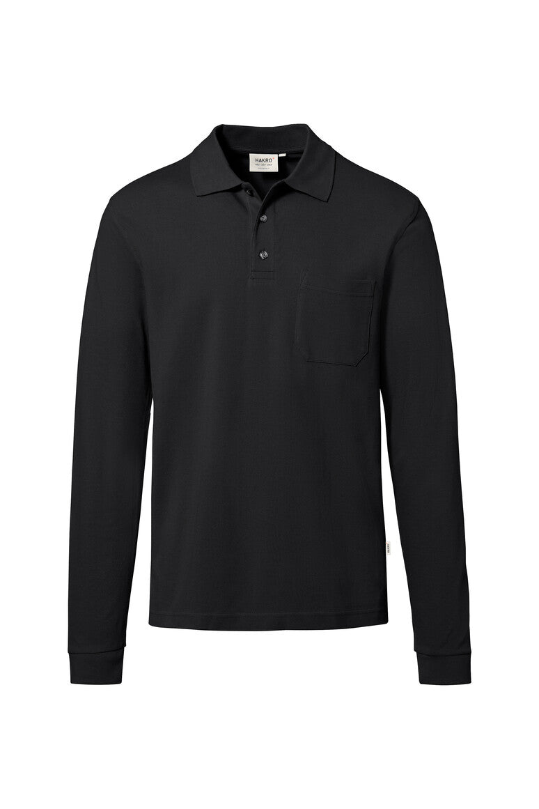 Pocket Longsleeve-Polo Mikralinar ECO schwarz
