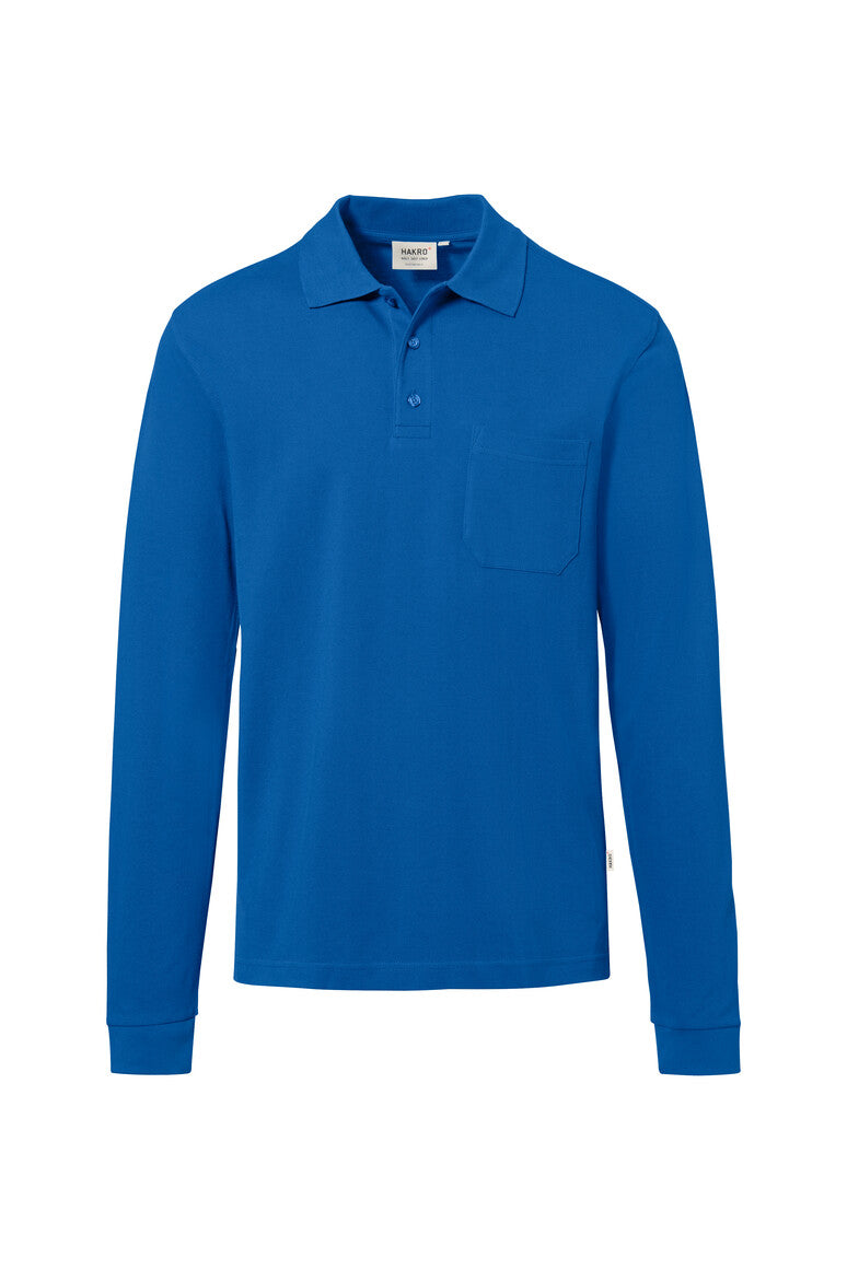 Pocket Longsleeve-Polo Mikralinar ECO royalblau