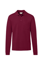 Pocket Longsleeve-Polo Mikralinar ECO weinrot