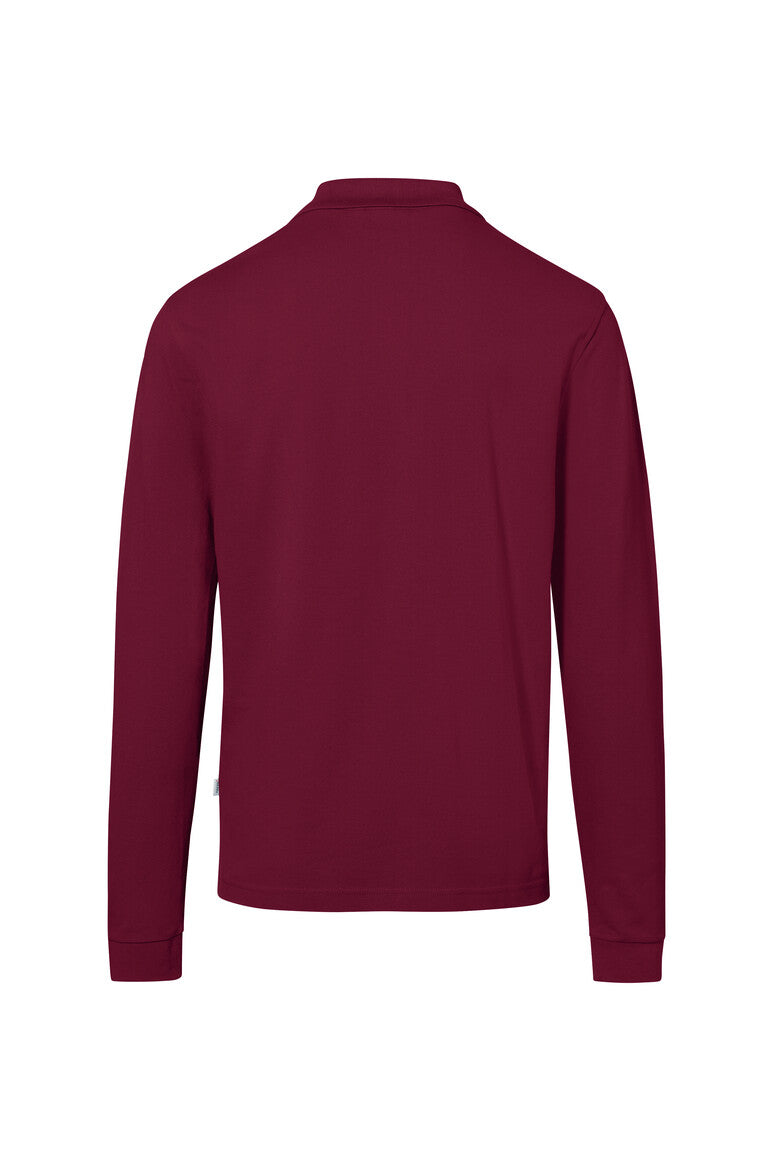 Pocket Longsleeve-Polo Mikralinar ECO weinrot