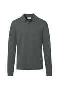 Pocket Longsleeve-Polo Mikralinar ECO anthrazit