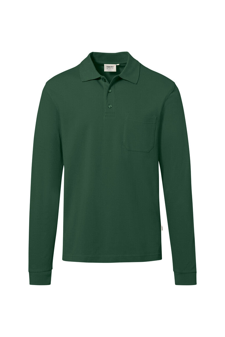 Pocket Longsleeve-Polo Mikralinar ECO tanne