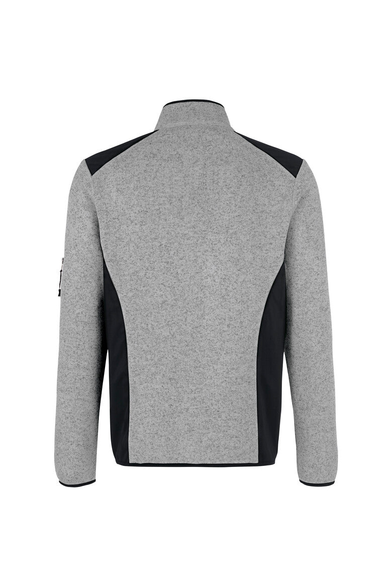 HAKRO Strickfleecejacke Dawson grau meliert