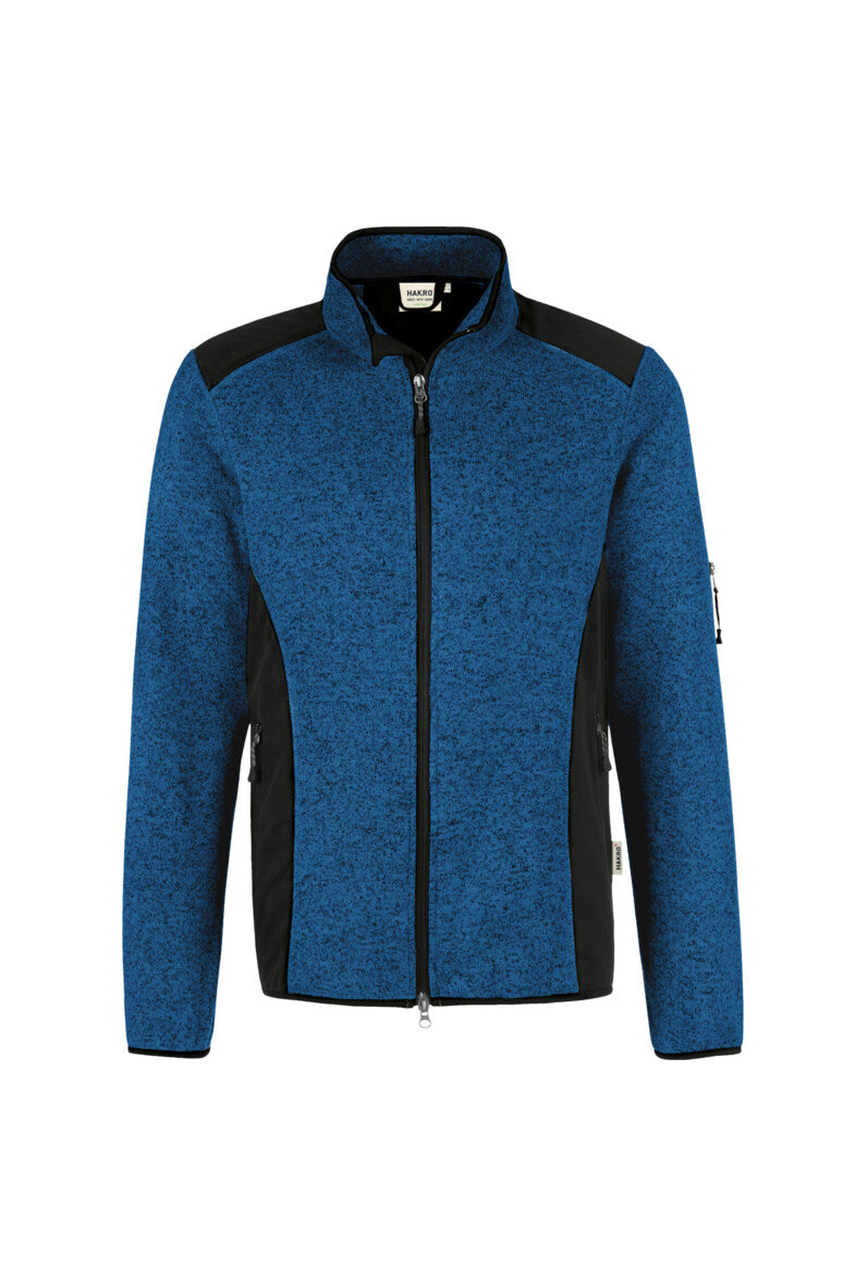 HAKRO Strickfleecejacke Dawson royalblau meliert