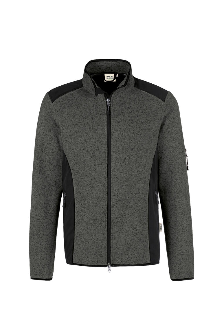 HAKRO Strickfleecejacke Dawson anthrazit meliert