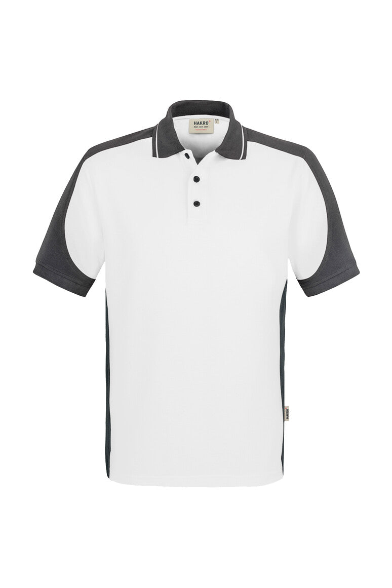 HAKRO Poloshirt Contrast Mikralinar® weiß/anthrazit