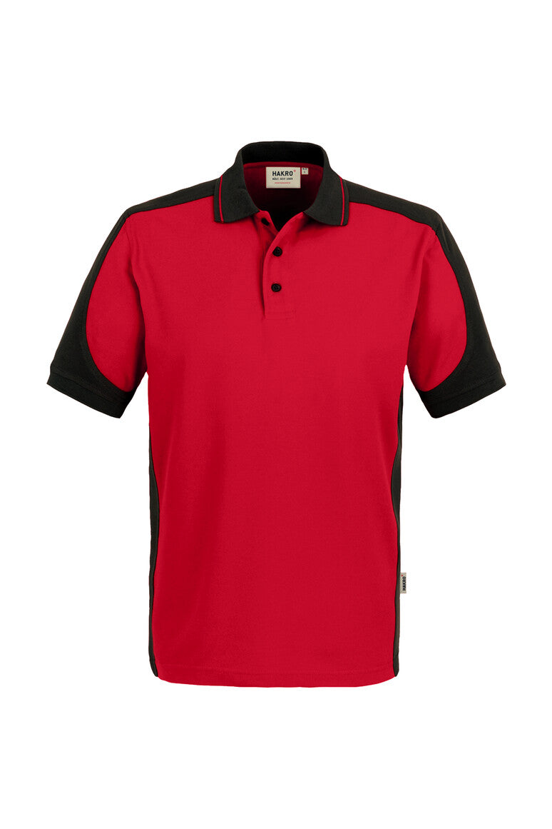HAKRO Poloshirt Contrast Mikralinar® rot/anthrazit