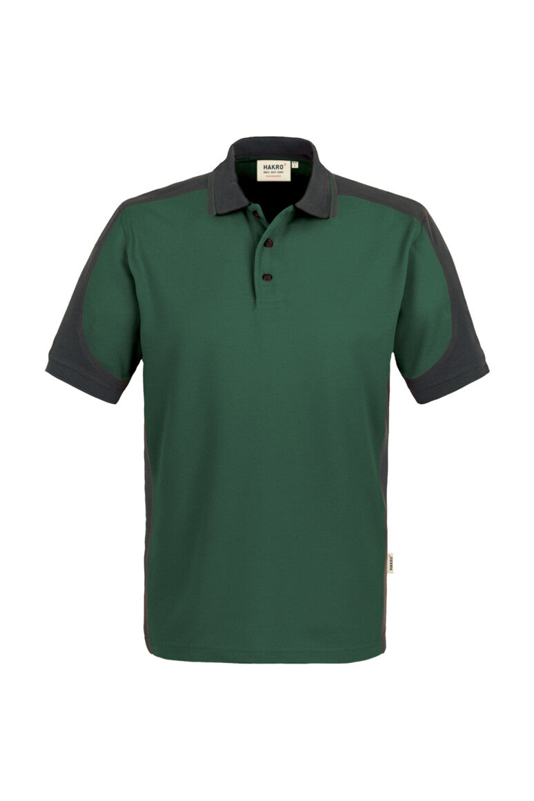 HAKRO Poloshirt Contrast Mikralinar® tanne/anthrazit