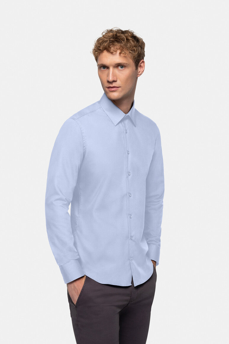 HAKRO Hemd Business Regular himmelblau