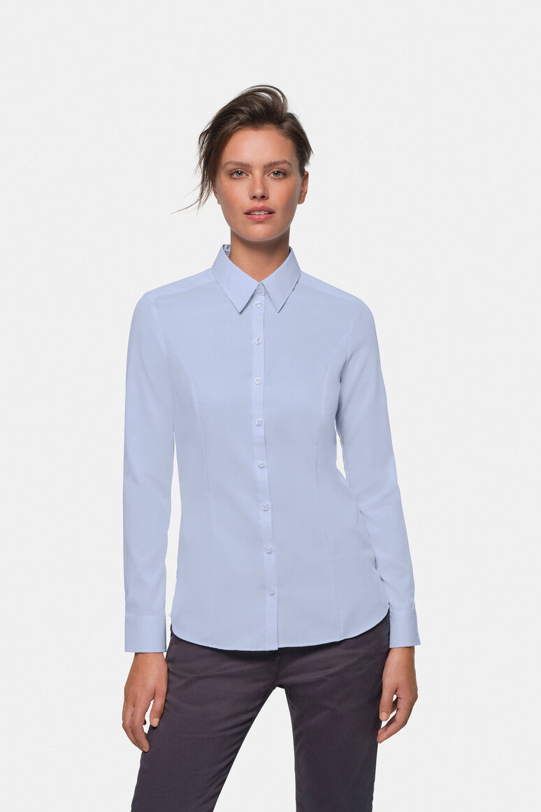 HAKRO Bluse Business himmelblau