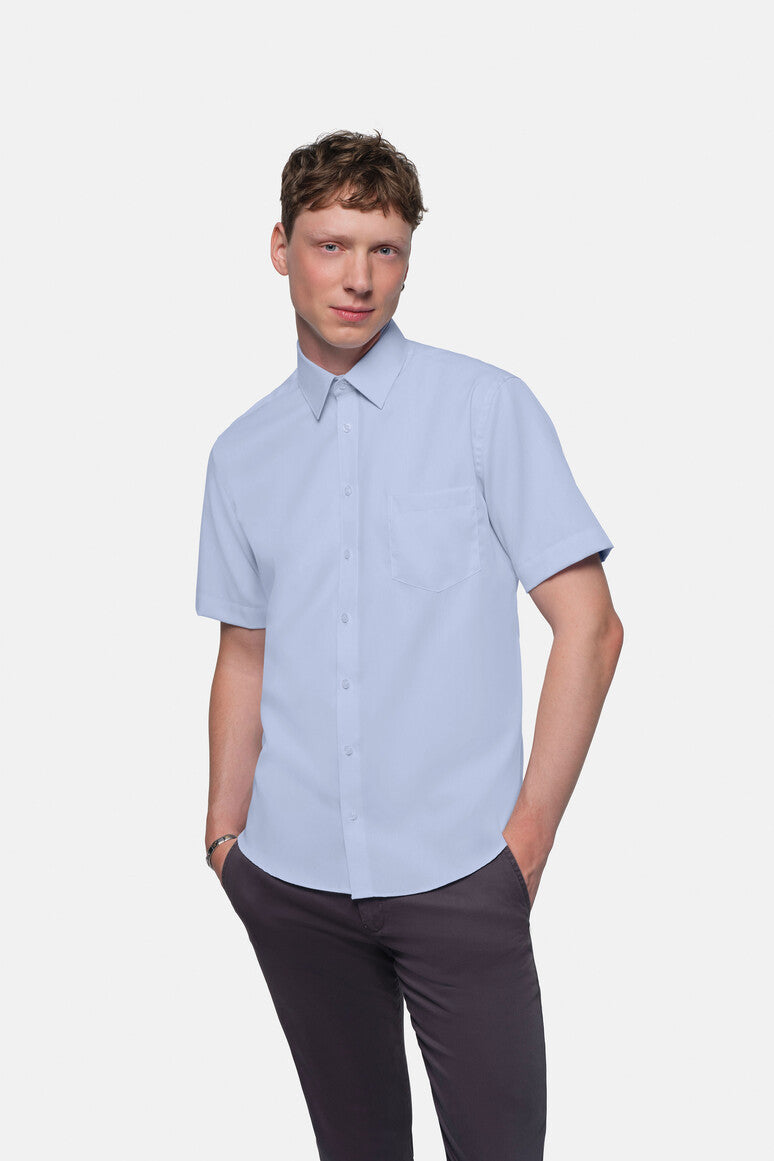 HAKRO 1/2-Arm Hemd Business Comfort himmelblau
