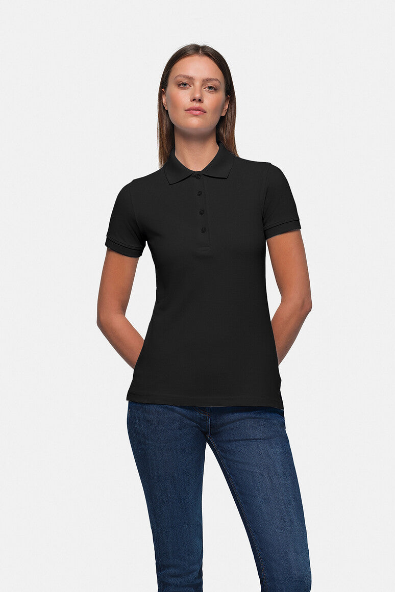 HAKRO Damen Poloshirt Classic schwarz