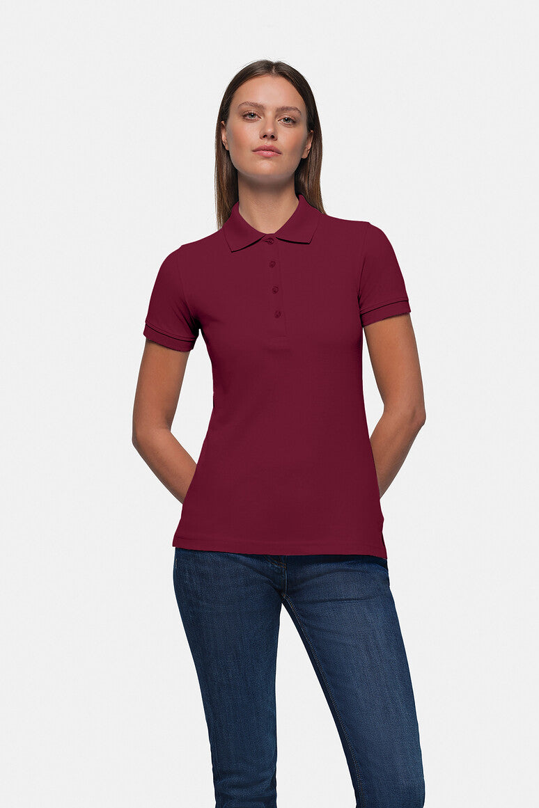 HAKRO Damen Poloshirt Classic weinrot