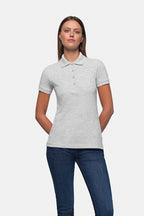 HAKRO Damen Poloshirt Classic ash meliert
