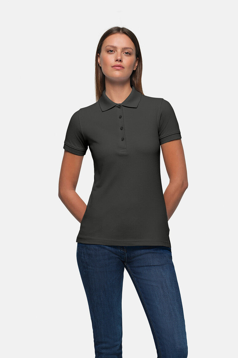 HAKRO Damen Poloshirt Classic karbongrau