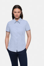 HAKRO 1/2-Arm Bluse Business himmelblau