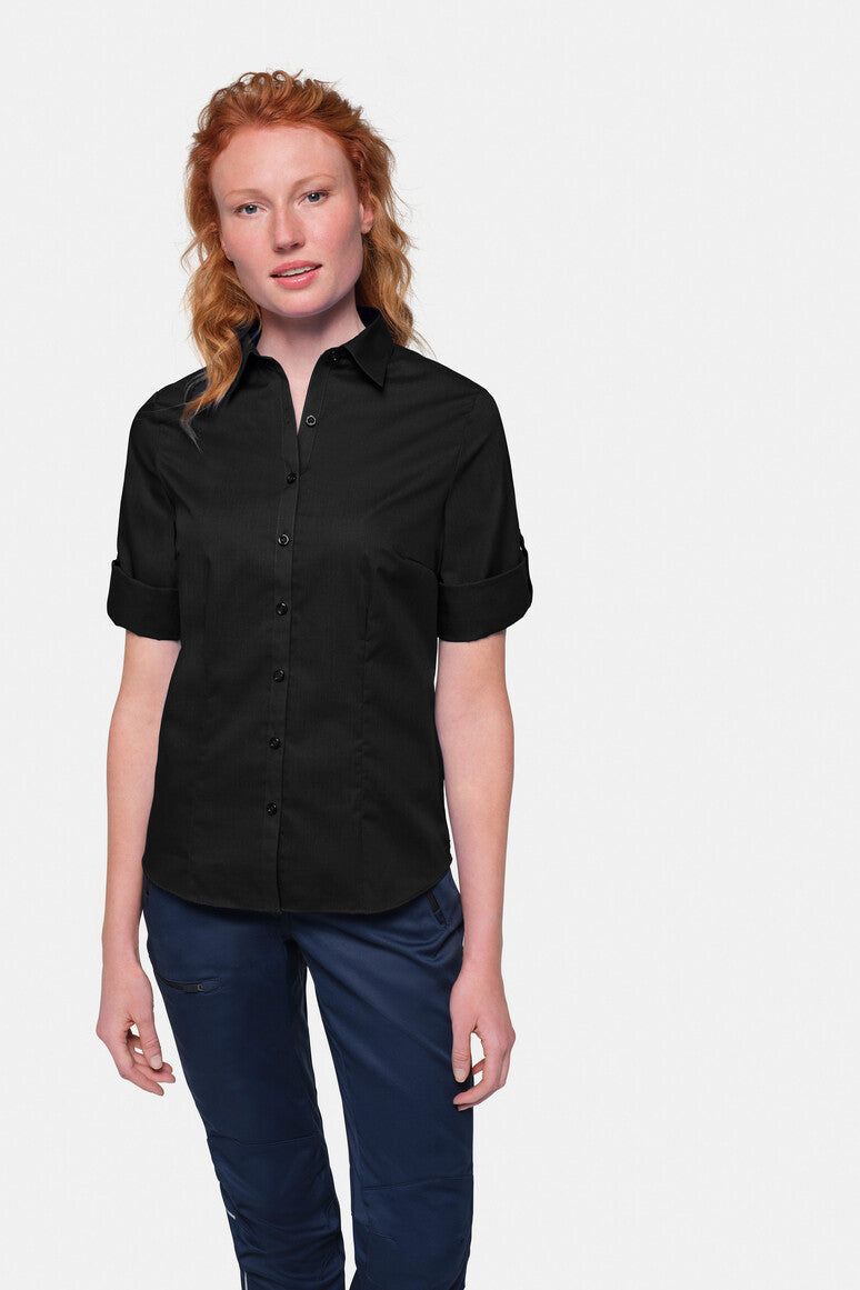 HAKRO 3/4-Arm-Vario Bluse Mikralinar® schwarz