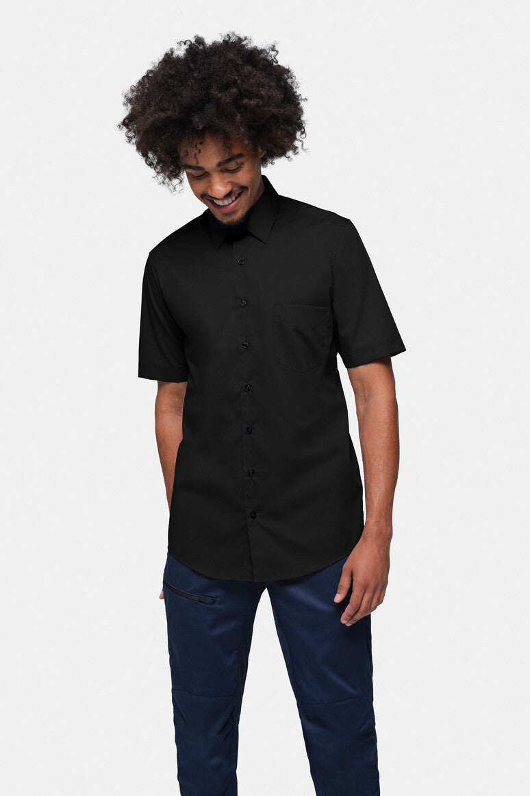 HAKRO 1/2-Arm Hemd Mikralinar® Comfort schwarz