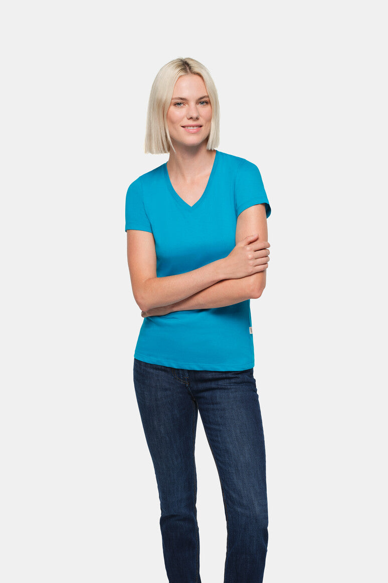 HAKRO Damen V-Shirt Classic smaragd
