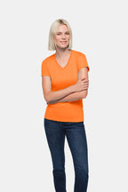 HAKRO Damen V-Shirt Classic orange