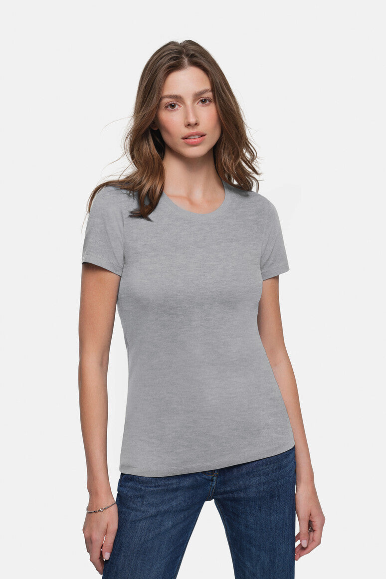 HAKRO Damen T-Shirt Classic grau meliert