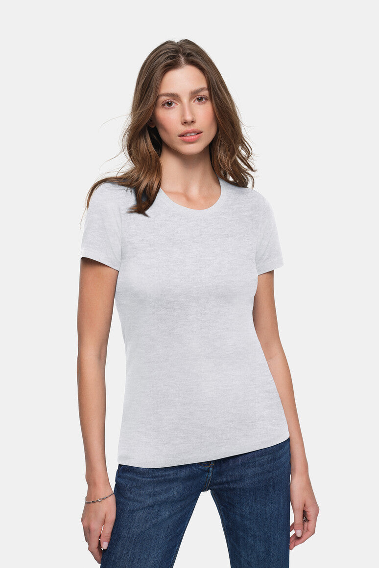 HAKRO Damen T-Shirt Classic ash meliert