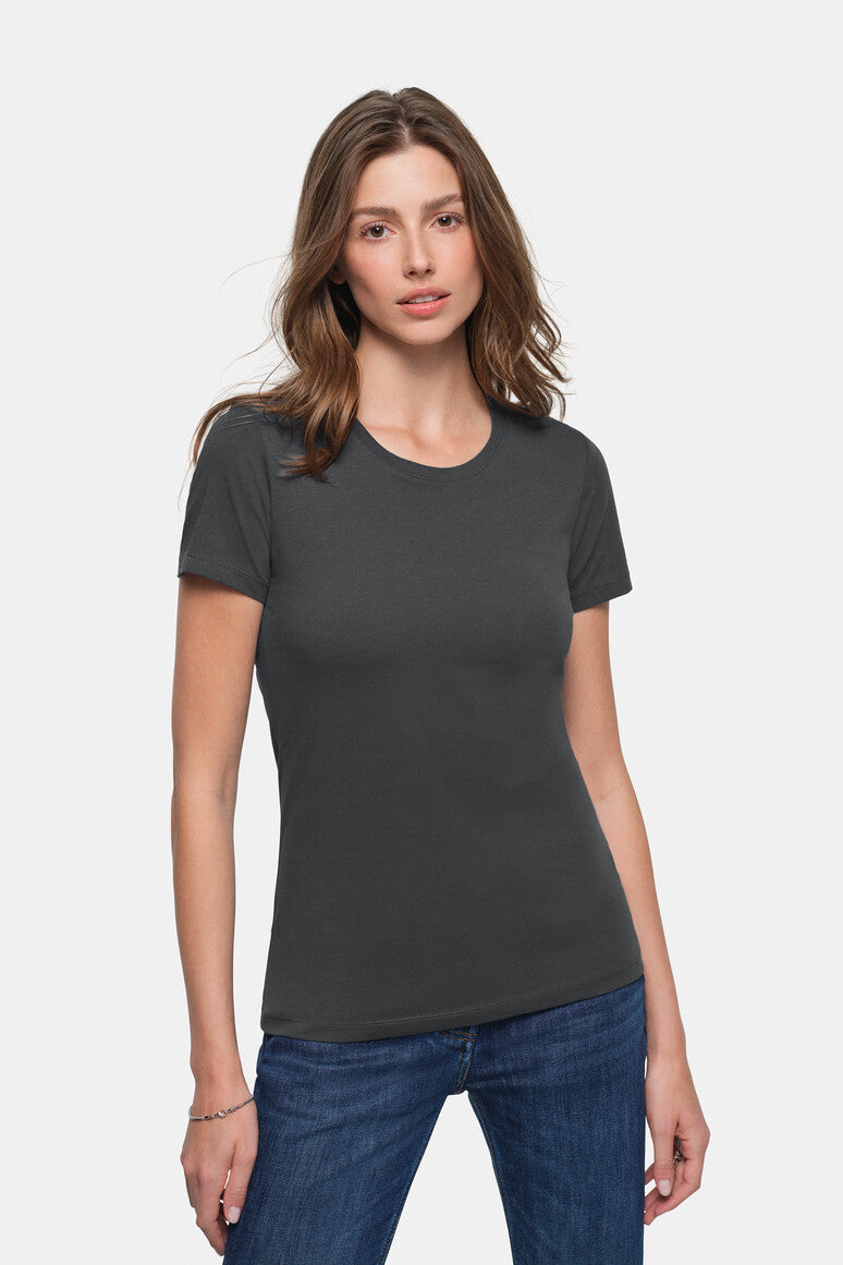 HAKRO Damen T-Shirt Classic karbongrau