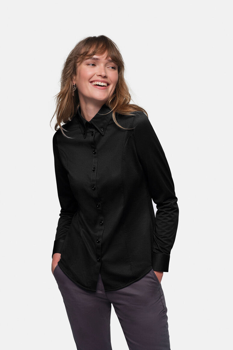 HAKRO Bluse Natural Stretch schwarz