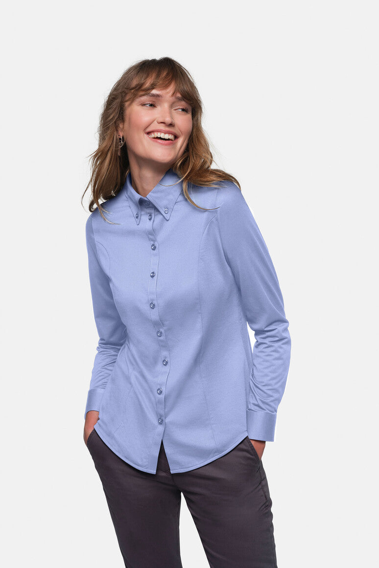HAKRO Bluse Natural Stretch ozeanblau