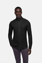 HAKRO Hemd Natural Stretch Regular schwarz