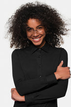 HAKRO COTTON TEC® Bluse schwarz