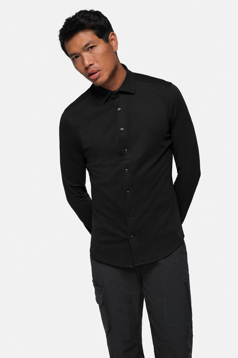 HAKRO COTTON TEC® Hemd schwarz
