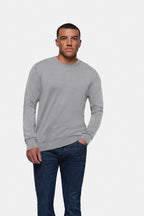 HAKRO Pullover Premium-Baumwolle grau meliert