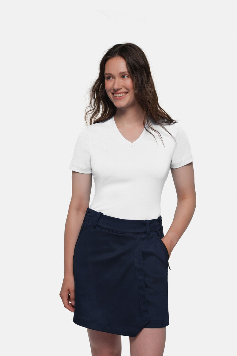 HAKRO Cotton Tec® Damen V-Shirt weiß