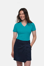 HAKRO Cotton Tec® Damen V-Shirt smaragd