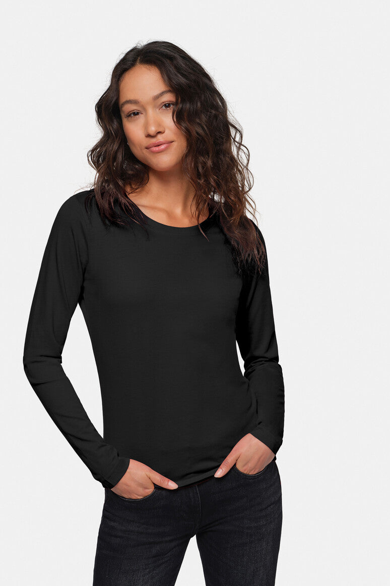 HAKRO Damen Longsleeve Classic schwarz