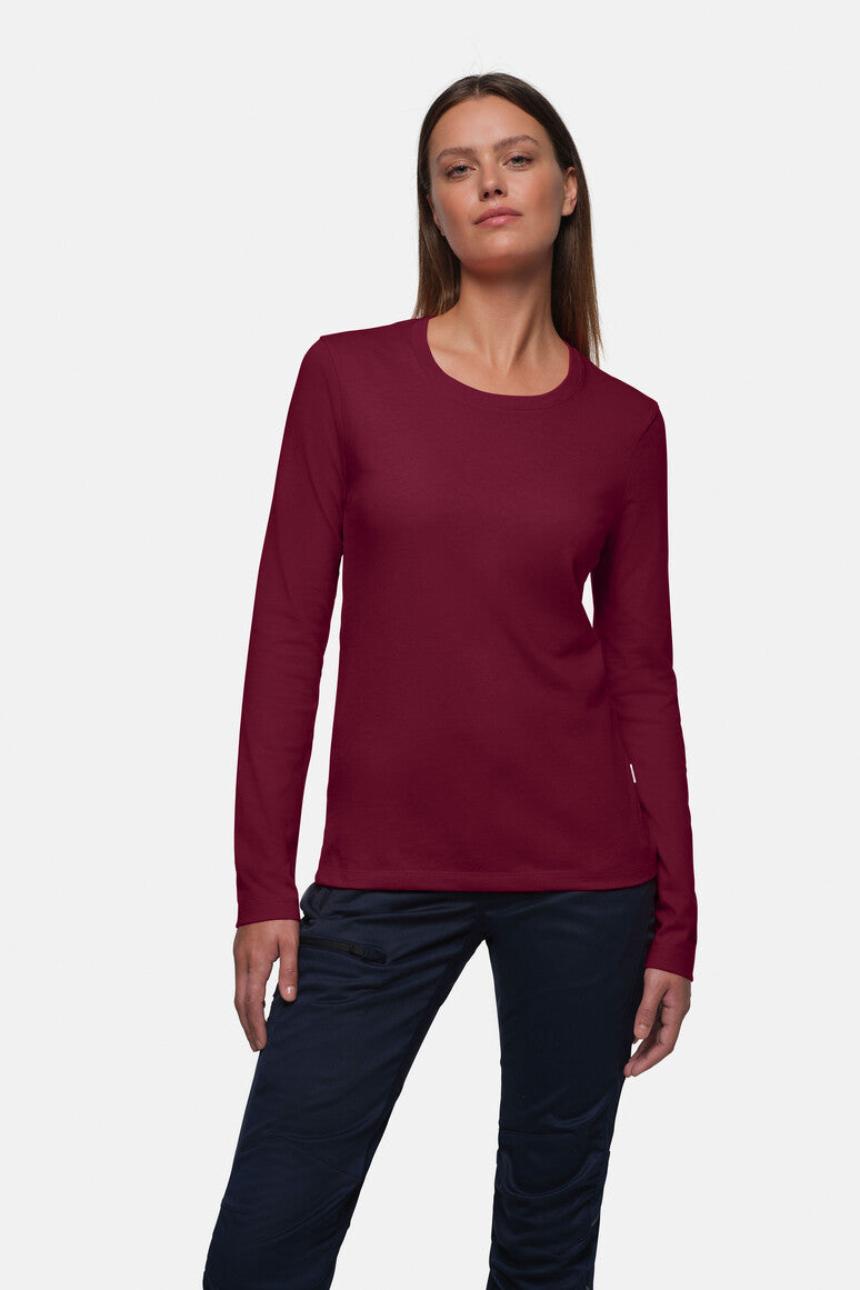 HAKRO Damen Longsleeve Mikralinar® weinrot