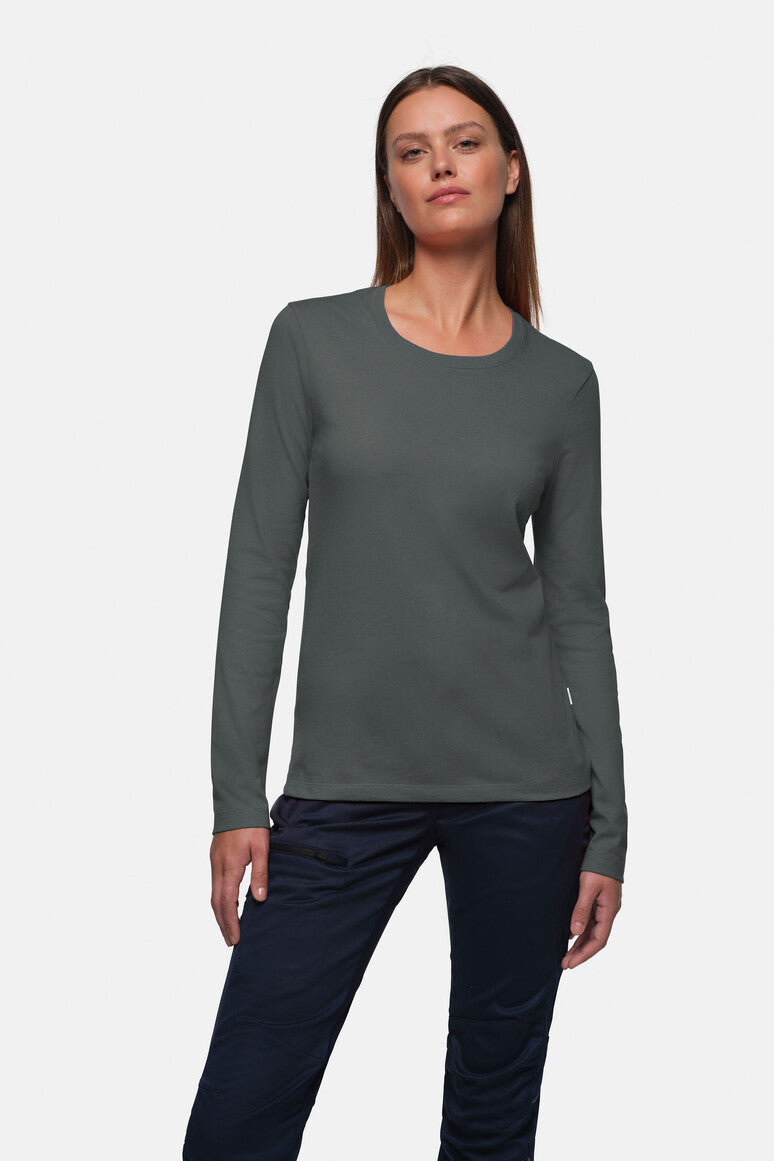 HAKRO Damen Longsleeve Mikralinar® anthrazit