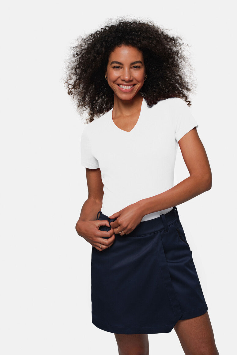 HAKRO Damen V-Shirt Mikralinar® weiß